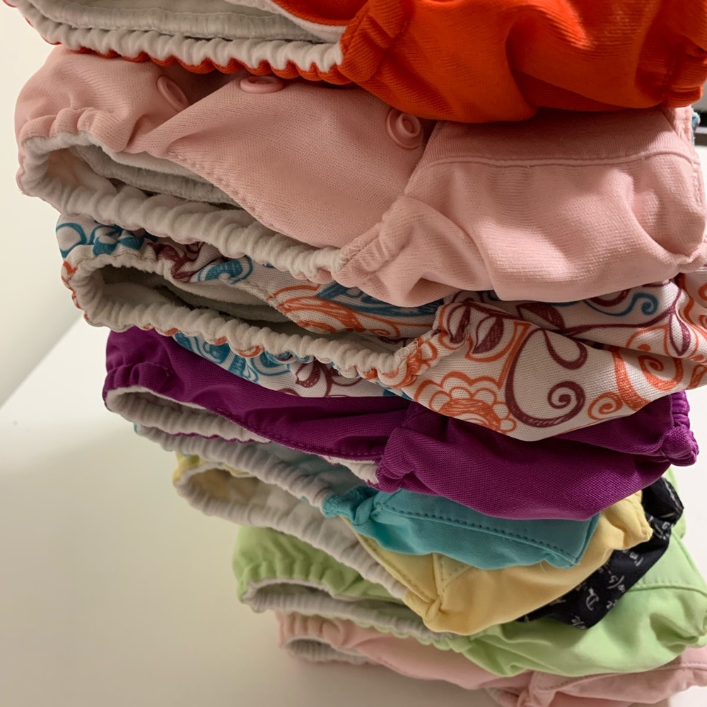 Bum genius cloth diapers set of 9